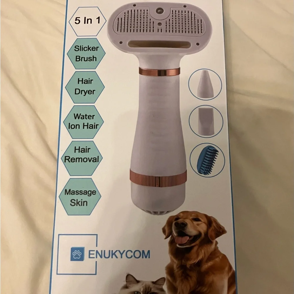 Pet Blow Dryer with removal, spray/mist/steamer brush